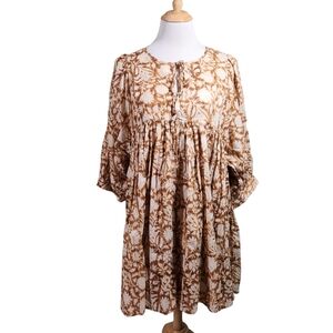 Natural Life Aimee Cotton Tunic Floral Dress, sz XL
